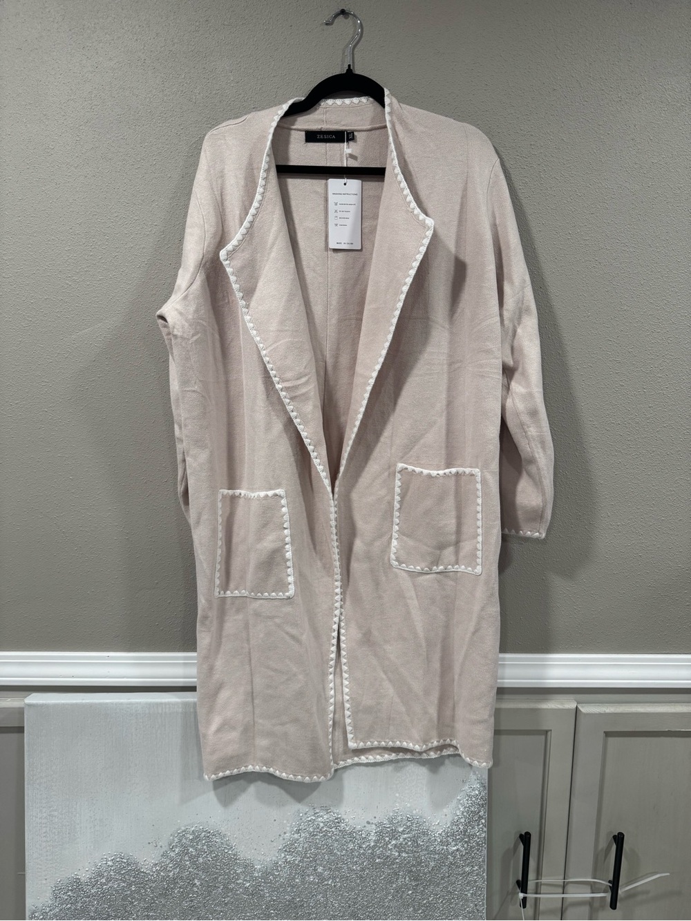NWT Zesica Open Front Long Cardigan Sweater - Picture 3 of 7